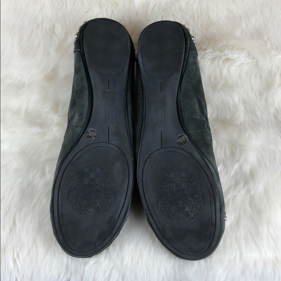 Vince Camuto Evella Studded Gray Suede Ballet Flat - Picture 4 of 6